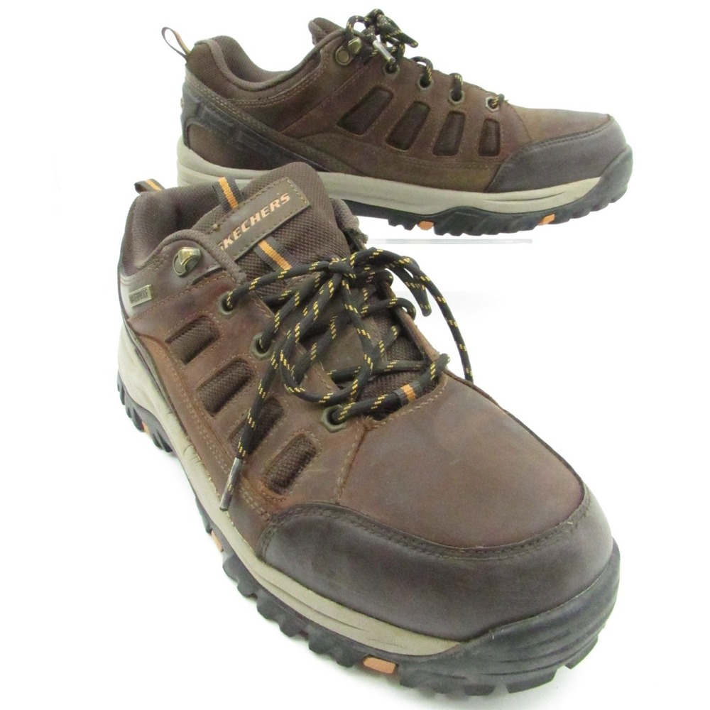 Skechers Men's US 12 Waterproof Brown Hiking Trail Athletic Shoes SN 66100 CDB